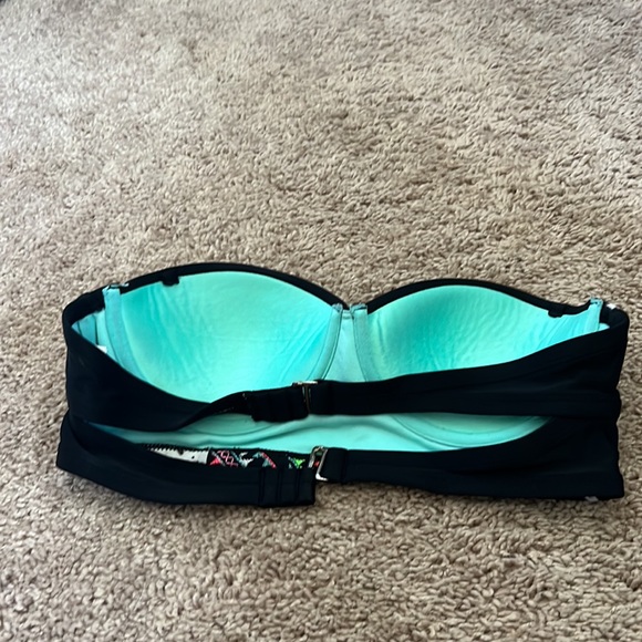 📦 Xhilaration Boho Strapless Bikini Top with Neon Tribal Embroidery & Print - Picture 2 of 3